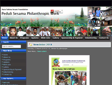 Tablet Screenshot of pedulisesamaphilanthropicwork.org